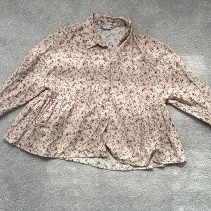 Zara - Prep Floral Button Down